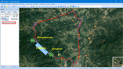 Fig.2 distance between 2 villages